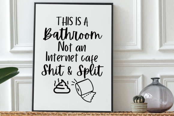 Funny Bathroom Sign Svg for Graphics and Crafts