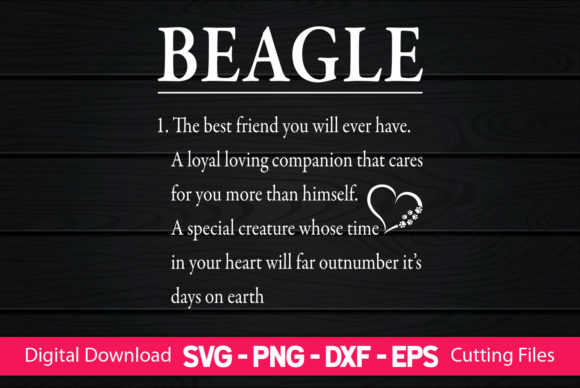 Funny Beagle Definitions Graphics for Crafts