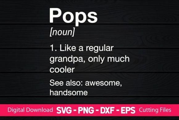 Funny Pops Definition Graphics for Crafts and Editorial Use