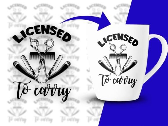 License To Carry Funny Hair Stylist Graphics For Crafts