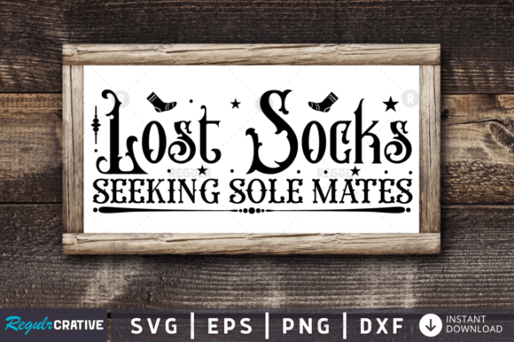 Lost Socks Seeking Sole Graphics for Crafts