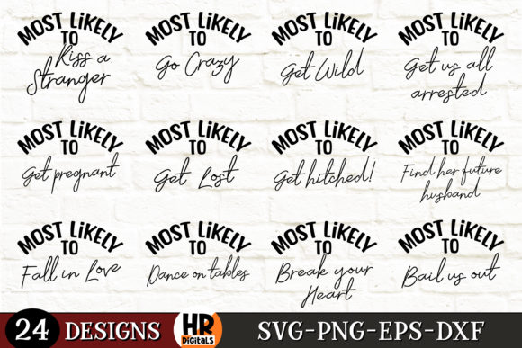Most Likely To Graphics for Creative Publishers