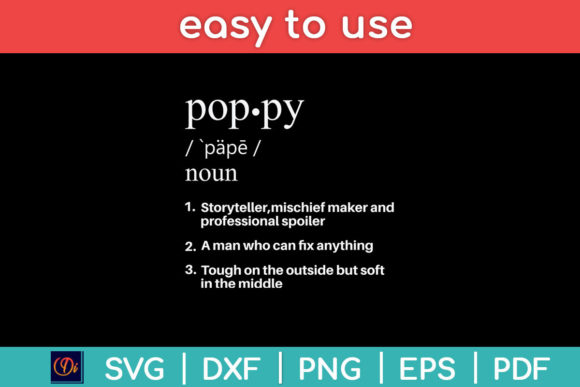 Poppy Definition Funny Father s Day Svg: A Graphic Asset for Playful Branding