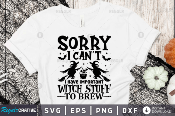 Sorry I Can’t I Have Important Witch Stu Graphics